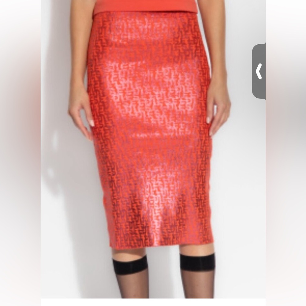Diesel Vibrant Red Pencil Skirt